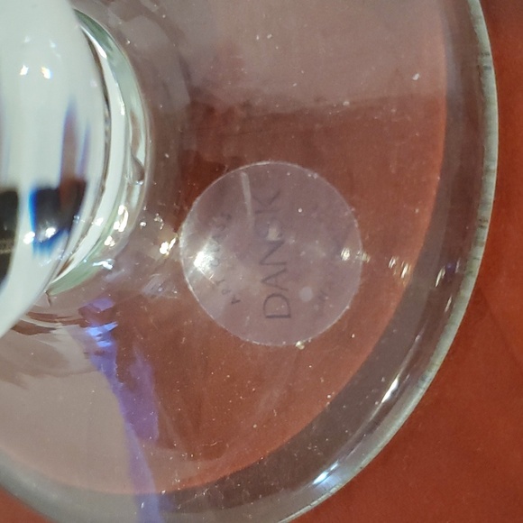 Dansk Burchetta Multicolored Leaves Flared Footed Handblown Art Glass Vase 10" - Picture 2 of 5